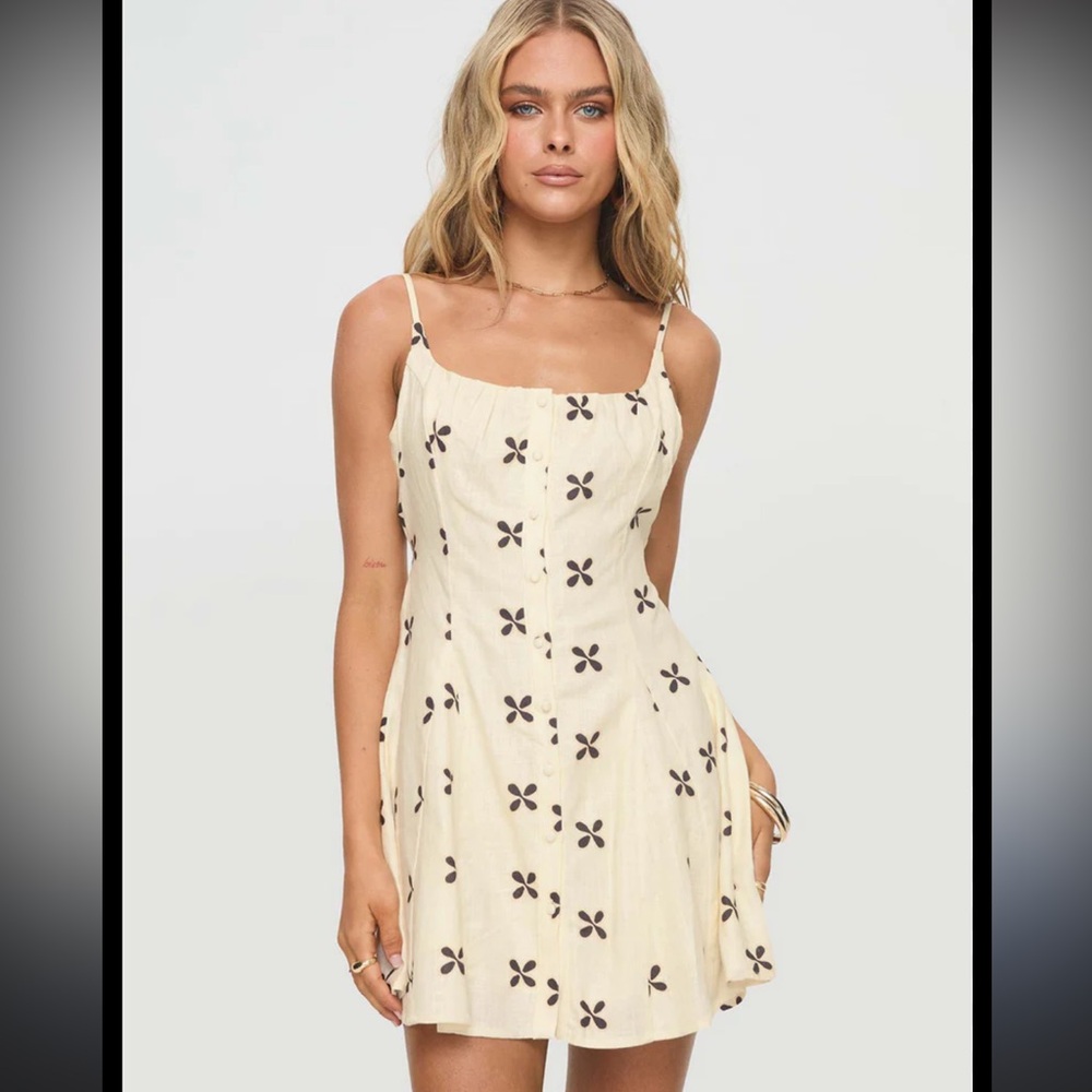 Princess Polly Elian linen blend mini dress